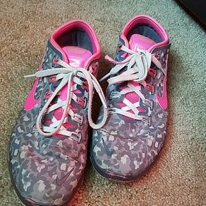 Cheetah print hot pink nikes